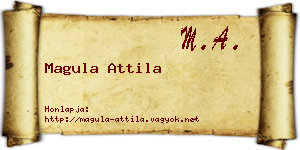 Magula Attila névjegykártya